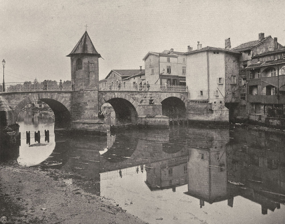 MEUSE. Bar-le-duc- Vieux pont 1906 old antique vintage print picture